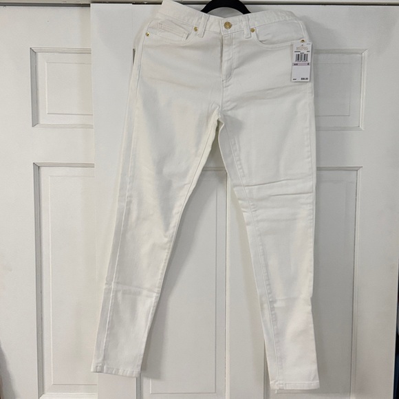 Michael Kors Women's Straight Leg White Jeans - Picture 4 of 7